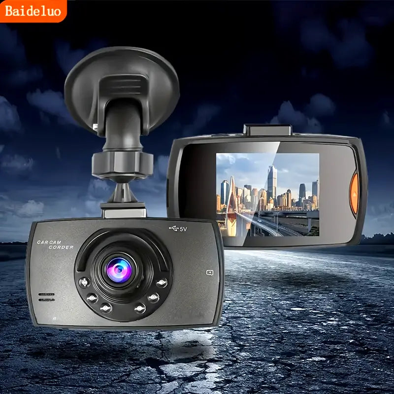 Baideluo Prednja Auto Kamera 1080P sa Infracrvenim Noćnim Vidom, Cikličnim Snimanjem i Širokougaonim Objektivom – 2.4" IPS Ekran